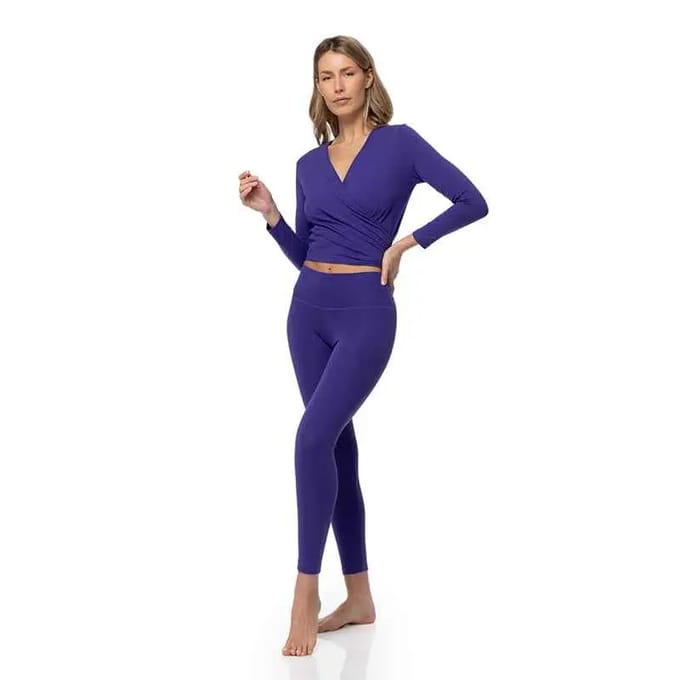 Lange mouw cache-coeur dames Yogaessential Chakra