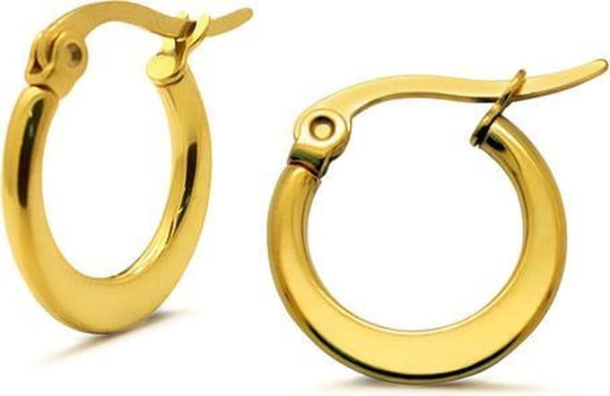 Amanto Oorbellen Brikke Gold - 316L Staal PVD - ∅15mm - 1,5mm