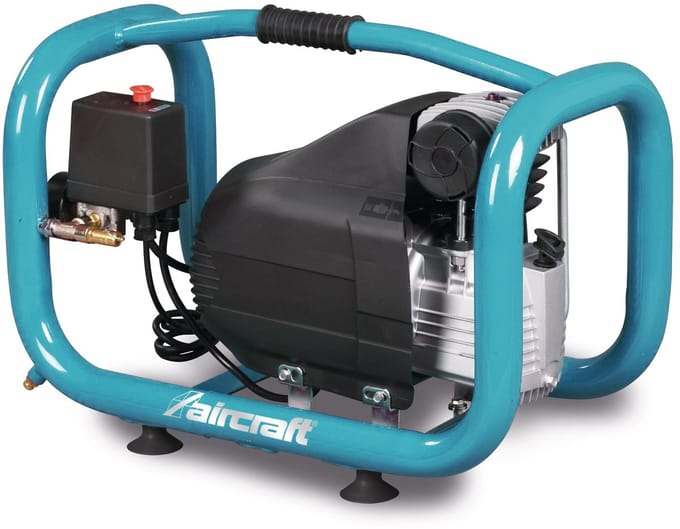 Compacte compressor met olie ketel 2,4 L 0,6 kW / 0,81Pk 85 L/min 15 bar 230V Aircraft