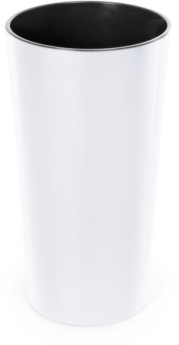 Lamela Witte Plastic Pot 19x19x36,4cm - Stijlvol en Duurzaam