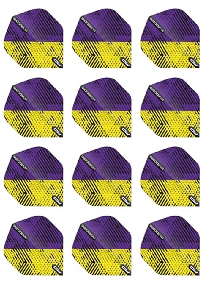 Hardcore Radical Blue & Black Fleck Dart Flights - 12 Dart Flights in 4 Sets