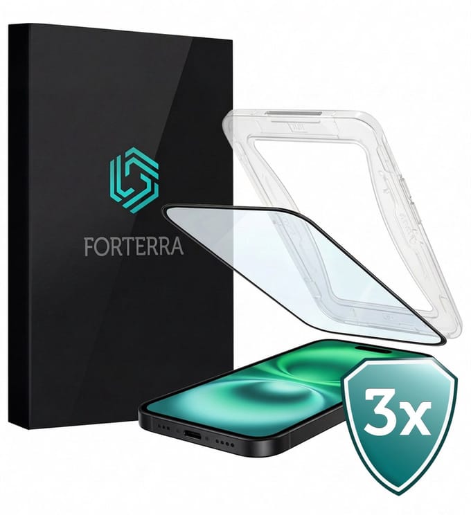 Screenprotector 3 Stuks - Geschikt voor Apple iPhone 16 Plus - Met Installatie Kit - Beschermglas - Gehard Glas - Tempered Glass - Screen Protector