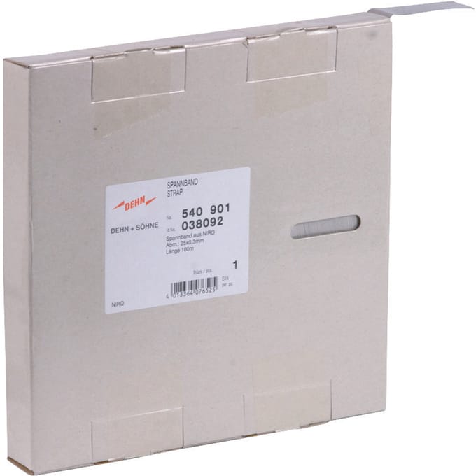 Dehn Roestvrij Staal Spanband 25x0,3mm Lengte 100m V2A - 540901