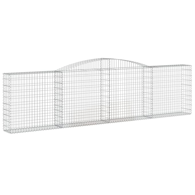 vidaXL - Schanskorven - 9 - st - gewelfd - 400x30x100/120 - cm - ijzer