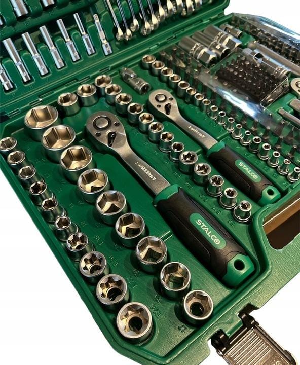 Stalco Gereedschapskist 219 Delen: Sleutels & Doppen