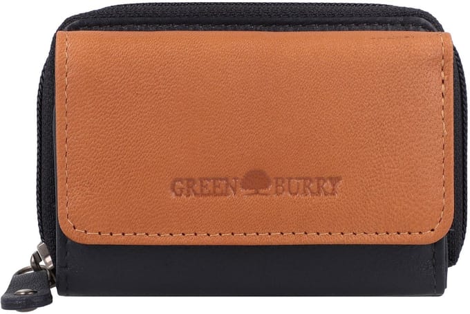 Greenburry Nappa Portemonnee RFID-bescherming Leer 11 cm - Dames - Horizontaal - nacy-tan
