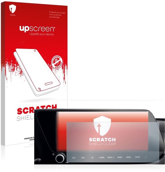 upscreen - Screenprotector voor Hyundai i20 2022 Infotainment System 10" - Folie Beschermfolie transparant