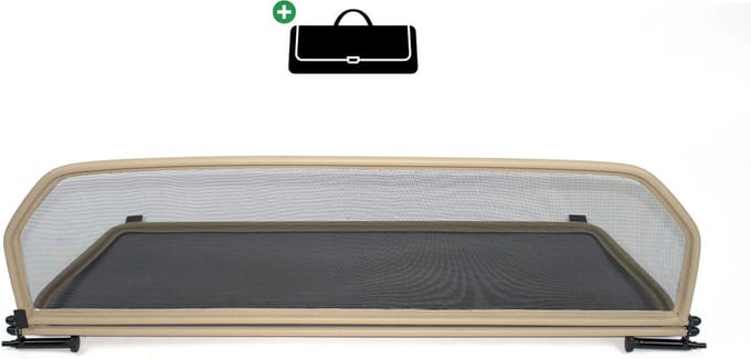Windscherm Porsche 911/996/997 | 1998-2012 | incl. luxe opbergtas | Beige