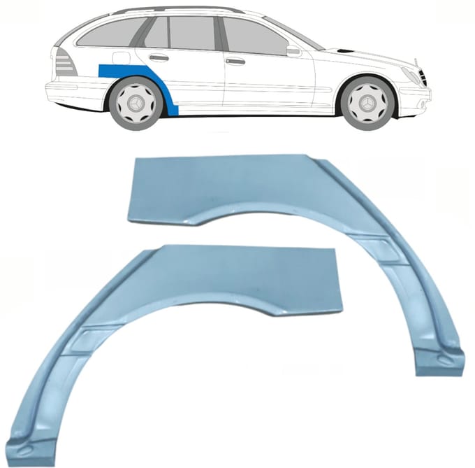 Reparatiepaneel achterspatbord voor Mercedes C-Class W203 2000-2007