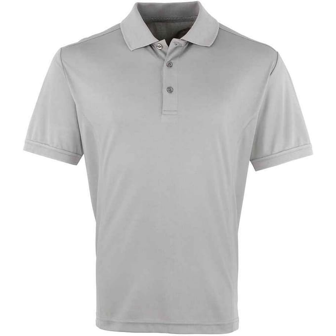 Premier Heren Coolchecker Pique Poloshirt (Zilver)