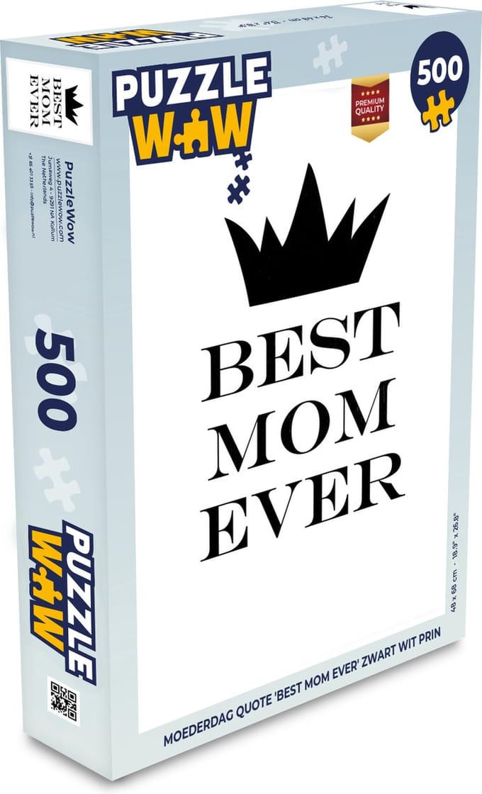 Puzzel Quotes - Best mom ever - Spreuken - Moeder - Legpuzzel - Puzzel 500 stukjes