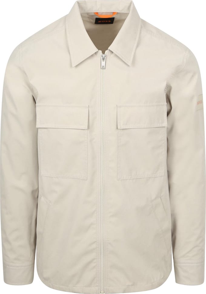 BOSS Overshirt Lozzy Greige - Maat M - Heren