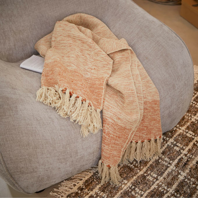 LOBERON Plaid Winlow beige/terracotta