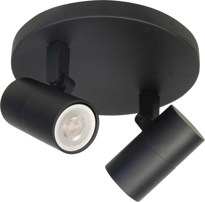 Spot Picollo 2 lichts Ø 15 cm incl mini GU10 zwart