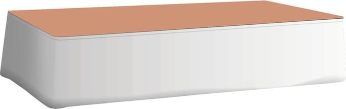 Podiumrok Ongeplooid - Wit - L410cm - H60cm