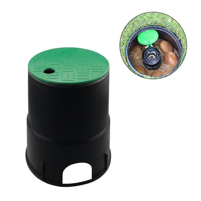 6 Inch Tuin Gazon Ondergrondse Klepdoos Deksel Plastc Sproeier Watergeefklep Deksel black