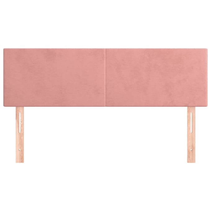 vidaXL - Hoofdborden - 144x5x78/88 - cm - fluweel - roze