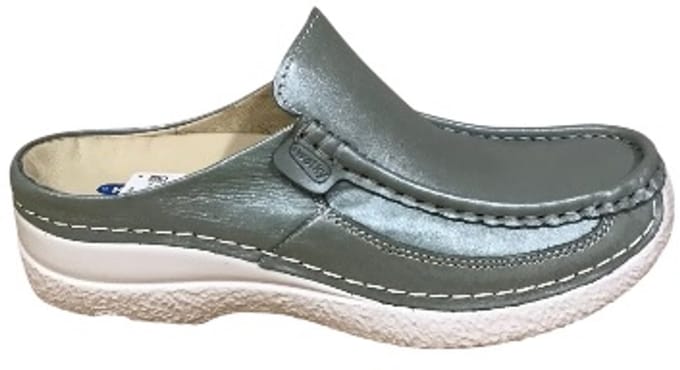 Roll Slide Argento leather