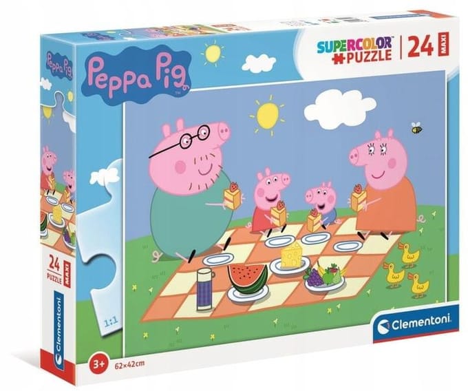 Clementoni - Puzzel - 24 Maxi Stukjes - Peppa Pig - Kinderpuzzel - Vanaf 4 Jaar
