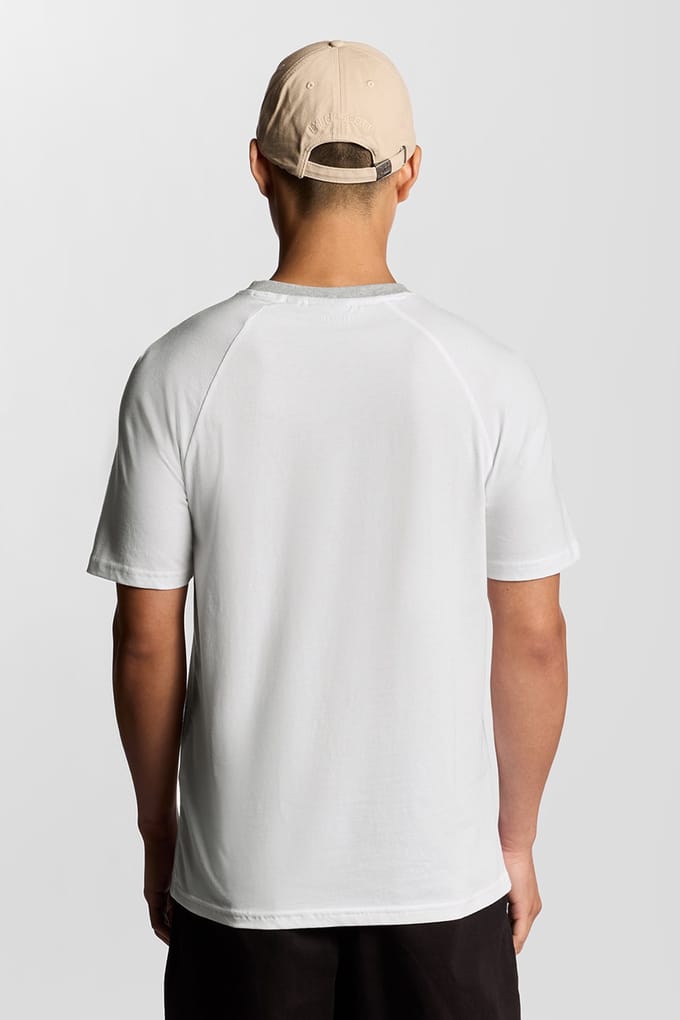 Lyle & Scott Half Raglan T-shirt White Taglia: M | T-shirt Outlet | Uomo | Bianco