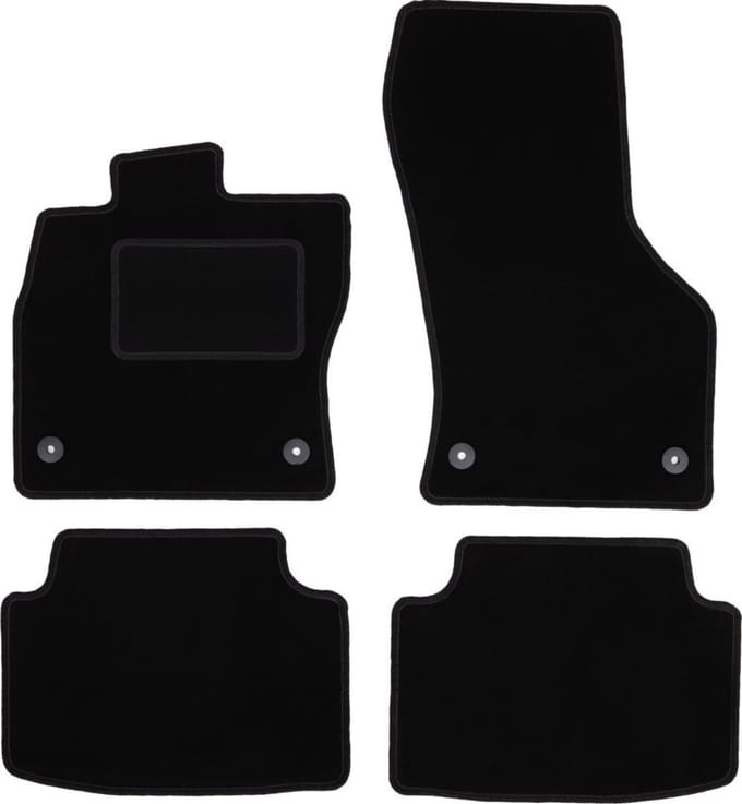 Zwarte veloursmatten voor: Volkswagen Golf Sportsvan minivan (2014-)