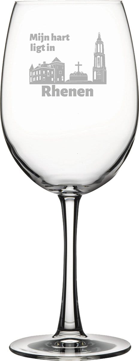 Gegraveerde Rode wijnglas 46cl Rhenen