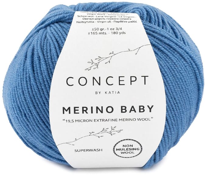 Katia Concept Merino Baby - 44 mediumblauw - Wol Garen
