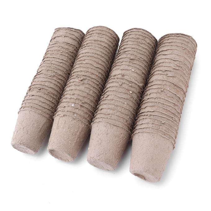 100 Stuks 6cm Papier Turfpot Afbreekbaar Rond Zaailing Kweken Pot Tuin Accessoire gray