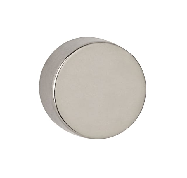 MAUL Magneet Neodymium - rond - zilver - metaal - 4 stuks - Ø 1.5 x 1 cm