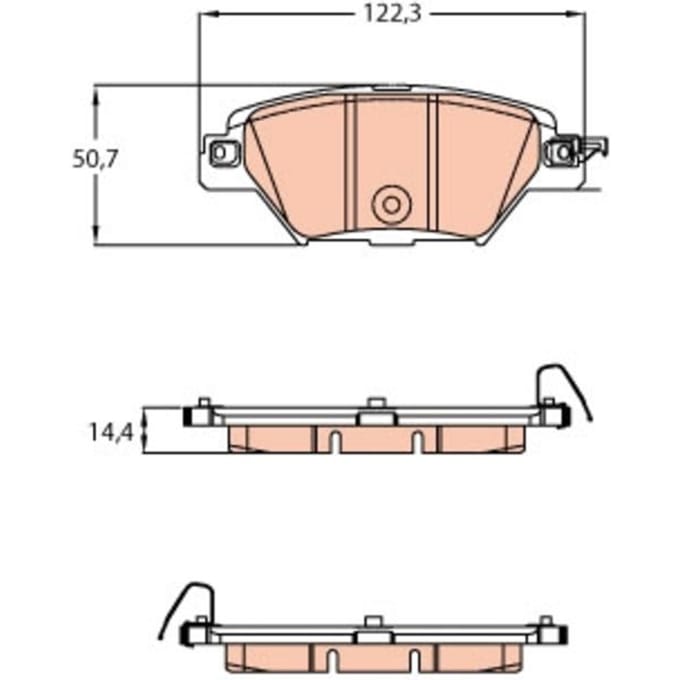 Remblokset TRW GDB2199, achter