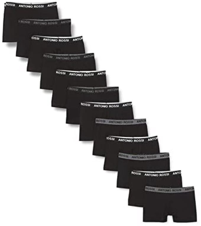 12-Pack Fitted Boxer Hipsters voor Heren - Comfortabele Boxershorts met Elastische Tailleband van Katoen