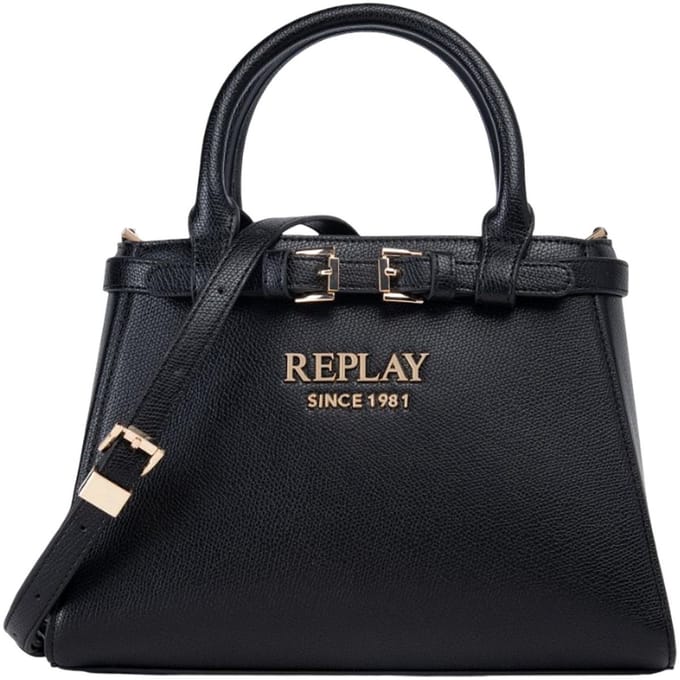 REPLAY handtas schoudertas Hand Bag Black zwart
