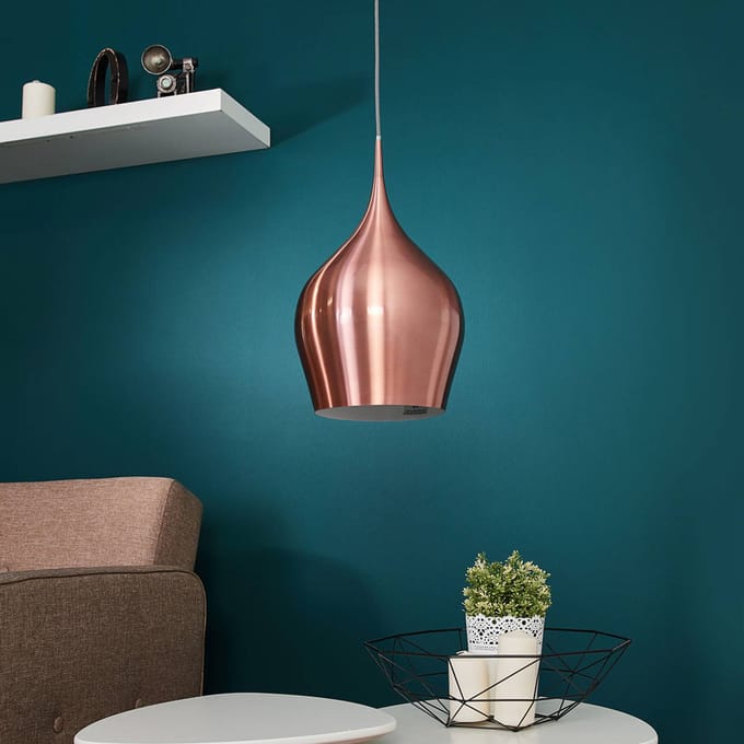 Searchlight Levendige hanglamp, Ø 26 cm, roze metallic