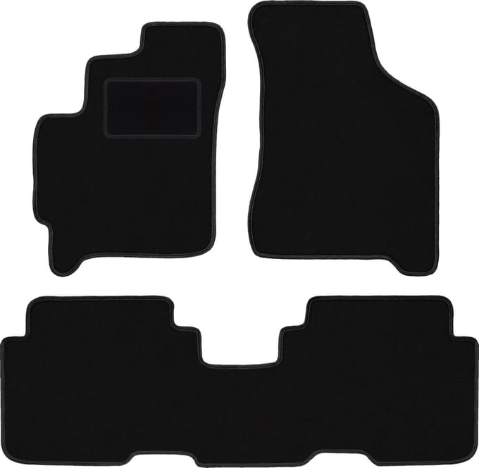 Zwarte veloursmatten voor: Kia Carens I minivan (1999-2006)