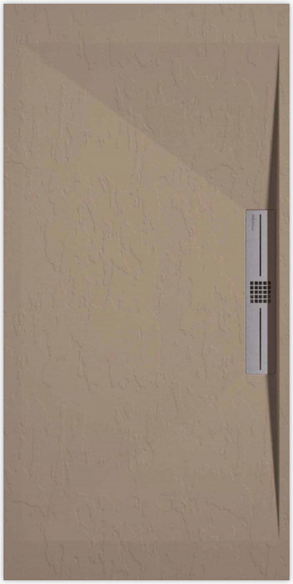 Sanifun douchebak Stone Side Moka Slate 1000 x 800 S