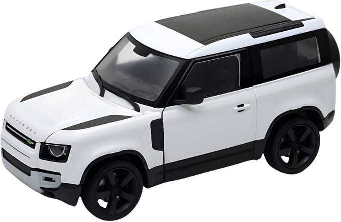 Welly Modelauto / speelgoedauto - Land Rover Defender 2020 - wit - 8 x 8 x 18 cm - schaalmodel
