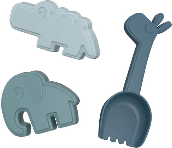 Done By Deer Sand Play Set Deer Friends Blue 3pcs