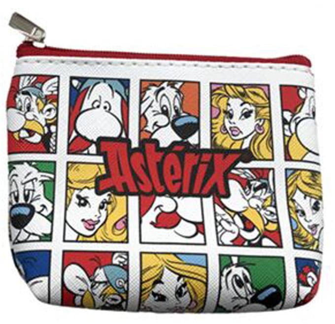 Ritsportomonnee - Asterix Afbeeldingen Rood - PVC - 11x8x3cm