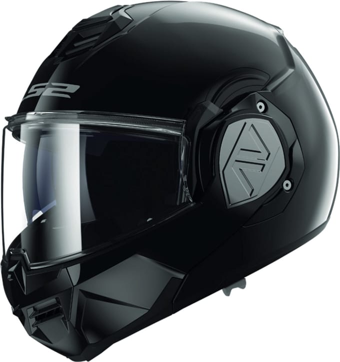 LS2 FF906 Advant Solid Gloss Zwart Systeemhelm - Maat XXXL - Helm