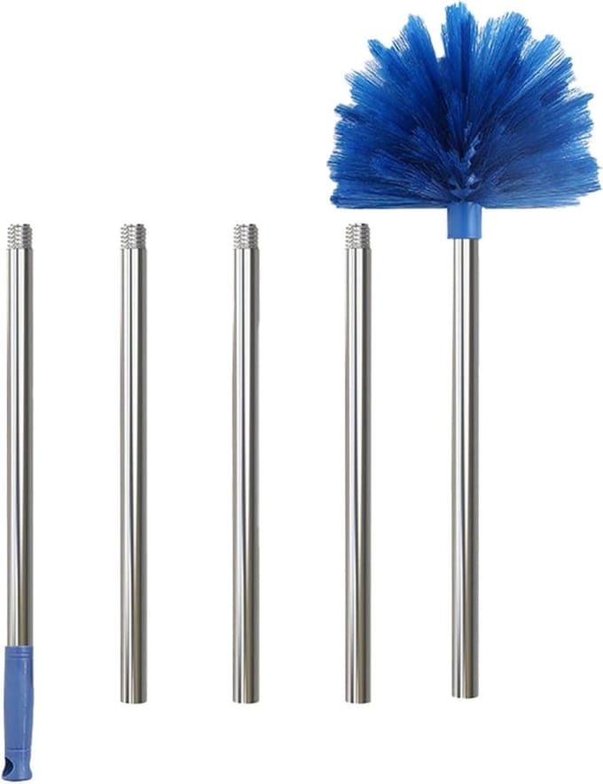 Pluizen Duster Spinnenweb - Stofwisser Verlengbaar - Hoge Plekken Reinigen - Splintervezel Technologie - 200 cm - Wit