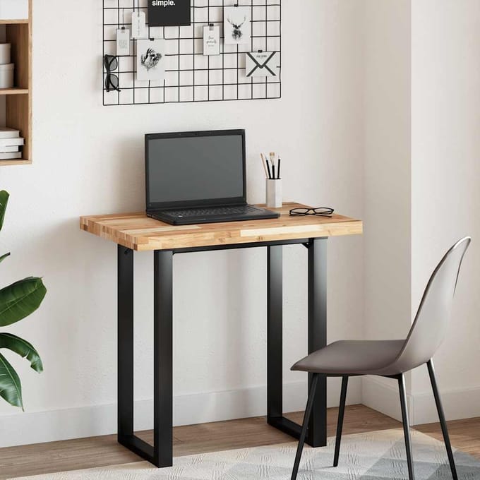 vidaXL - Bureaublad - 100x50x4 - cm - onbehandeld - massief - acaciahout