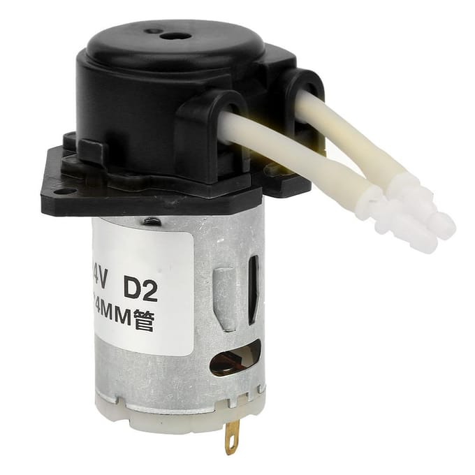 D-2 2*4mm   24V   Peristaltische Vloeistofpomp Doseringpomp voor Laboratorium Analyse(Geel)