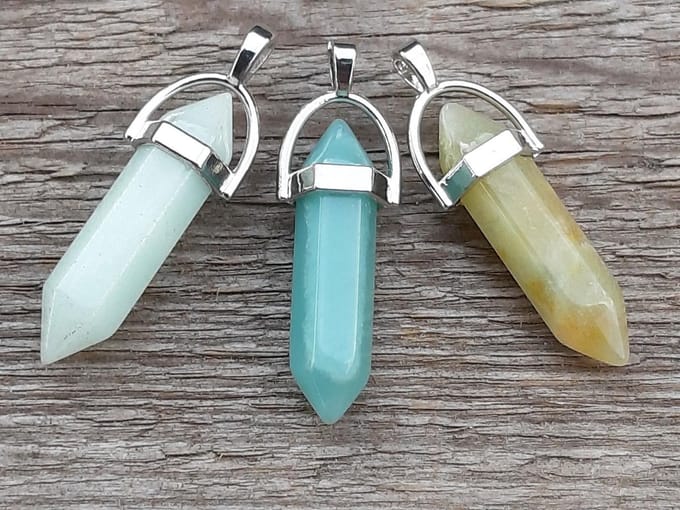 Edelsteen Amazoniet - pendel - healing punt hanger