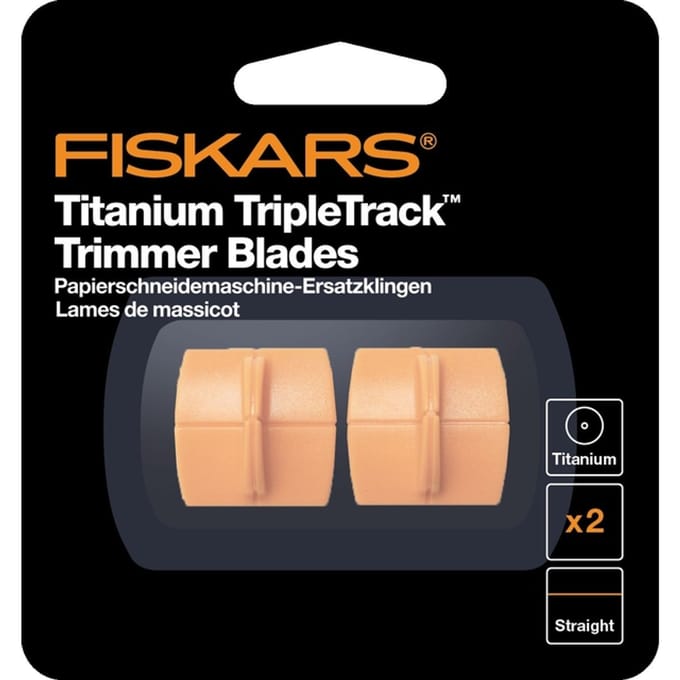 Reservemes Fiskars TripleTrack Titanium set à 2 stuks oranje