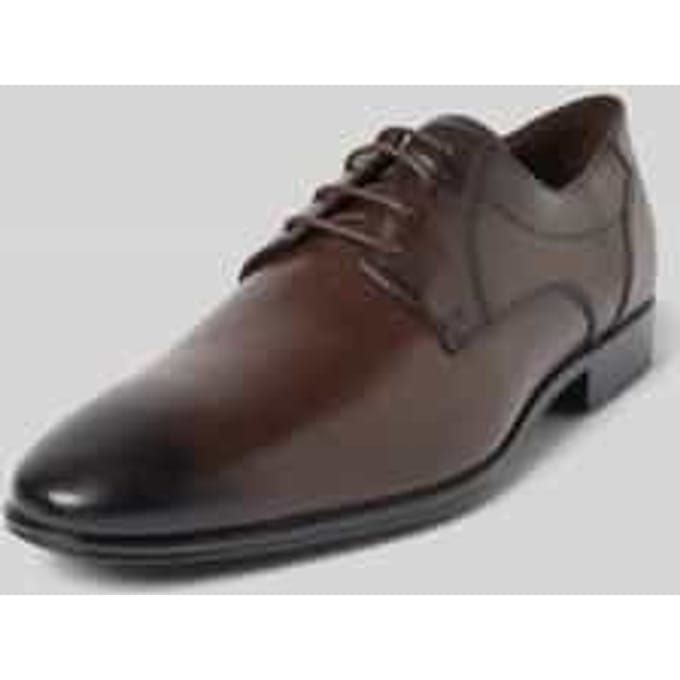 Leren derbyschoenen met siernaden, model 'CORE'