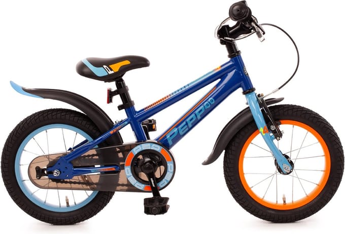 Bachtenkirch kinderfiets Pepp, 14 inch, donkerblauw / violet