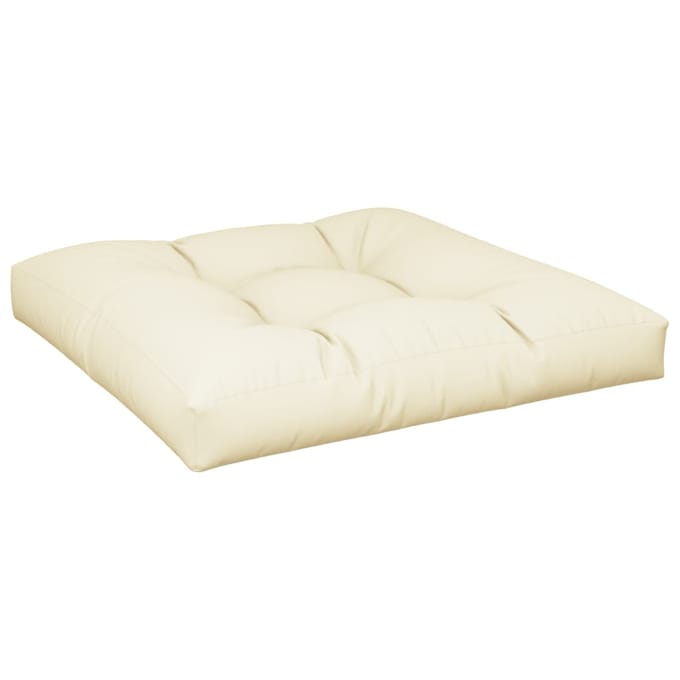 vidaXL Palletkussen 80x80x12 cm stof crèmekleurig