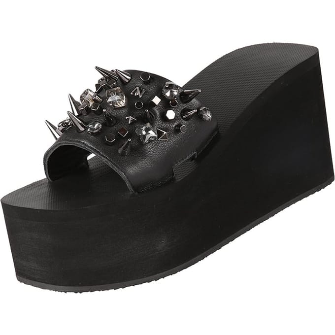 Luxe teenslipper in het zwart