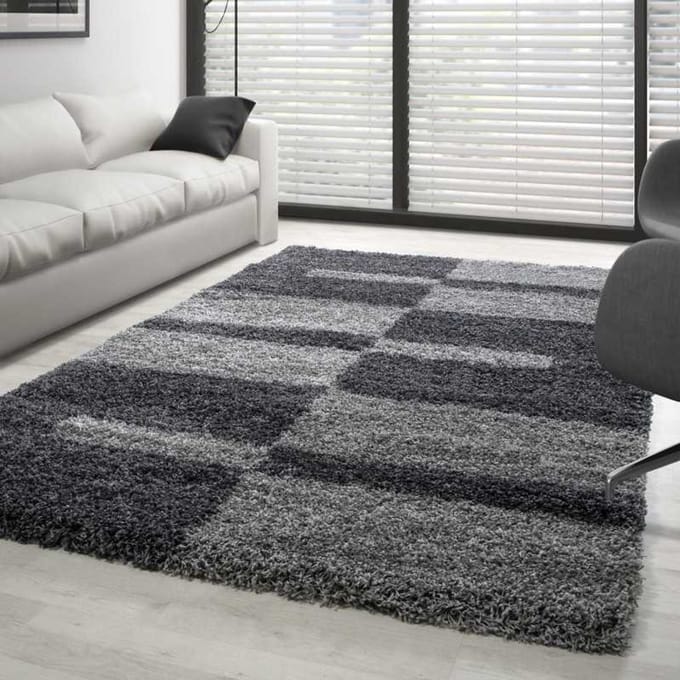 Gala Shaggy vloerkleed, lange pool, lichtgrijs 60x110