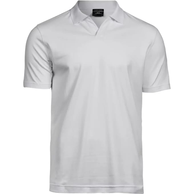 Tee Jays - Luxury Stretch V-Neck Polo - White - S